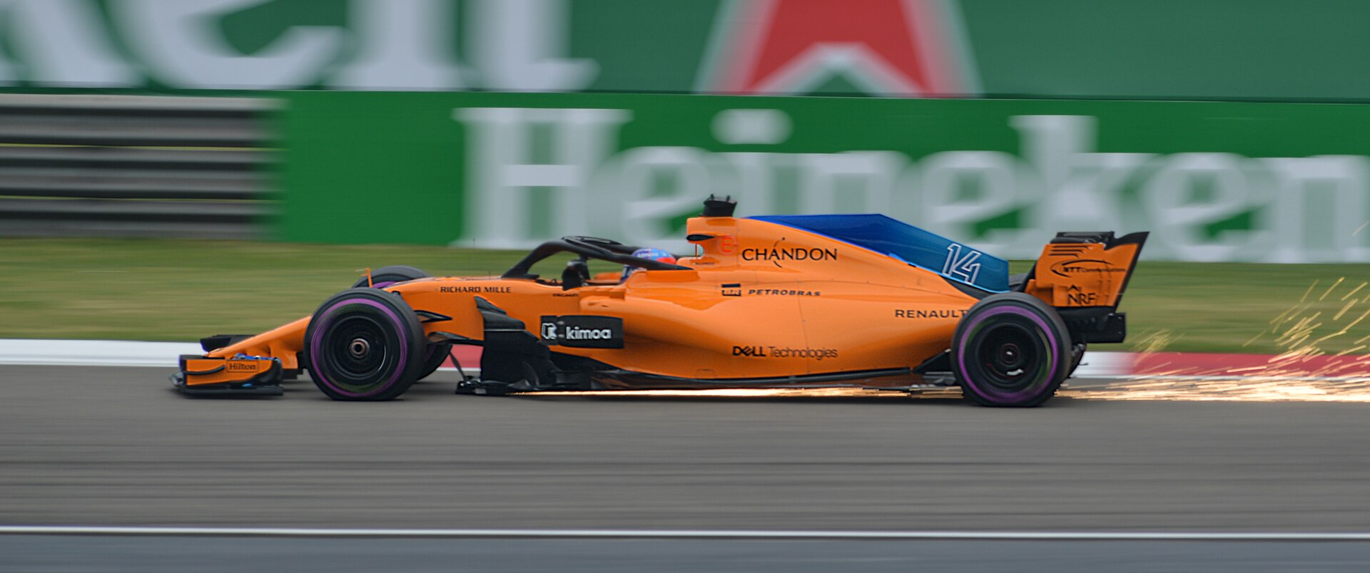 Spanish racing driver Fernando Alonso on McLaren-Renault MCL33 of McLaren F1 Team, during the free practice of the 2018 Heineken Chinese Grand Prix at