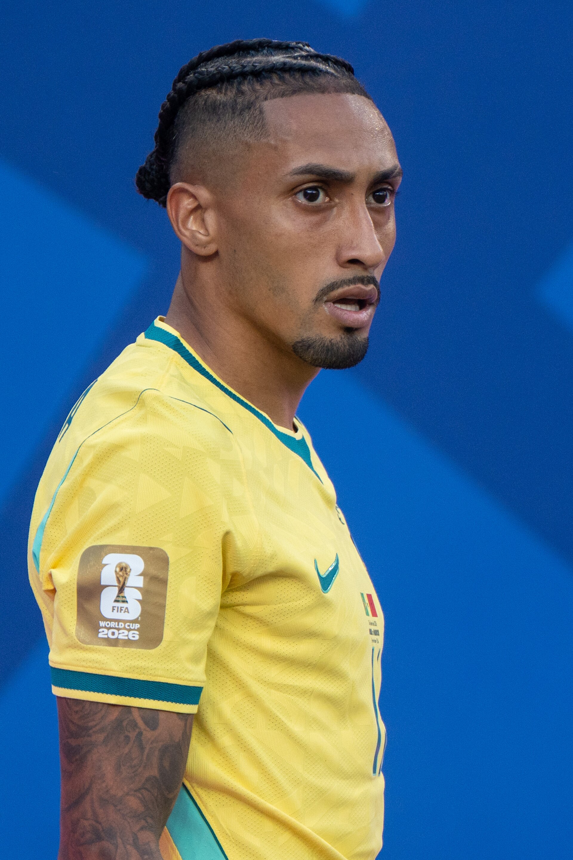 Raphinha during Brazil v Morocco on 13 June 2026 at the 2026 FIFA World Cup at NY/NJ Stadium in East Rutherford, NJ