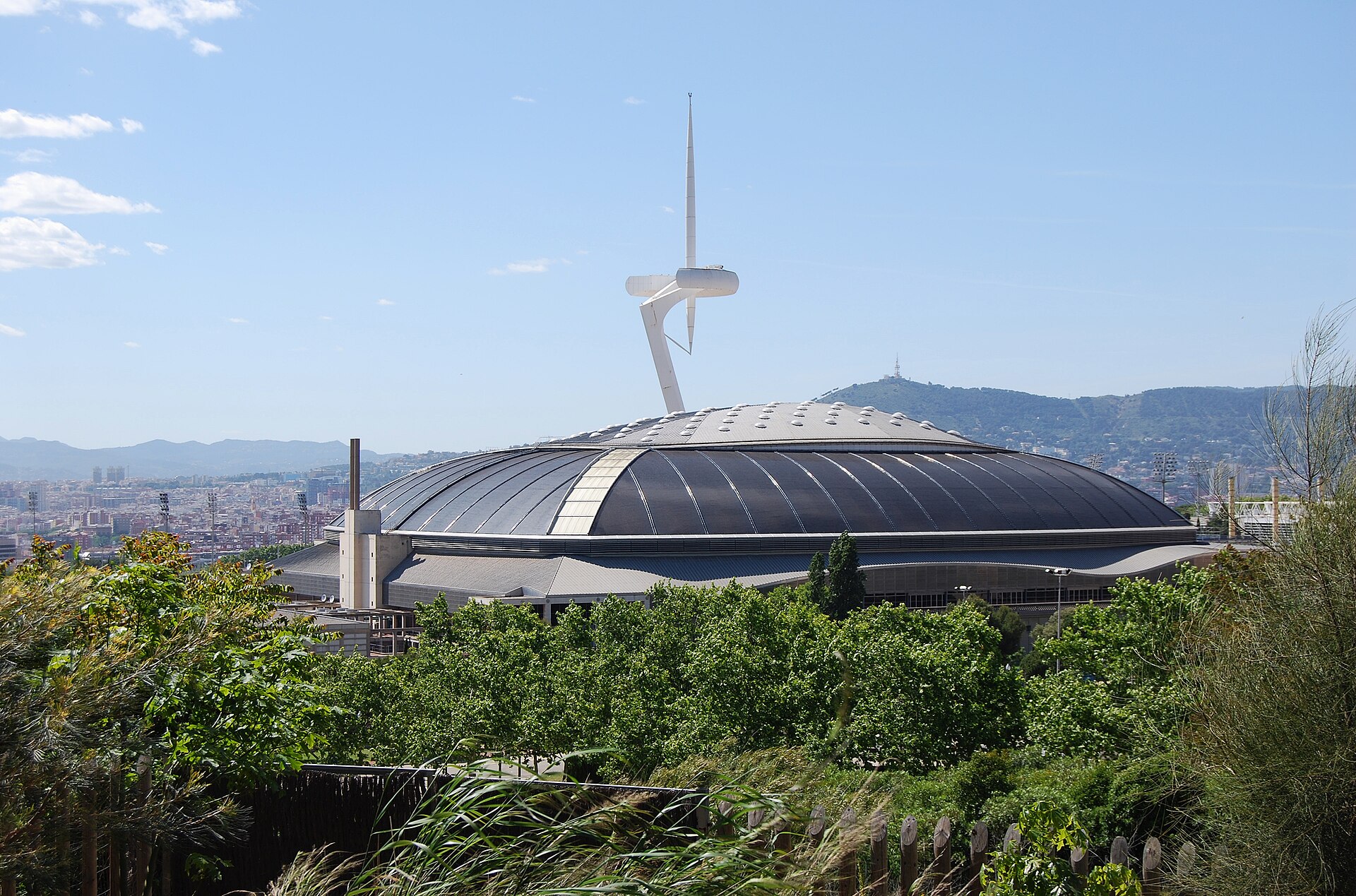 The Palau Sant Jordi, an indoor sporting arena and multi-purpose installation in Barcelona.