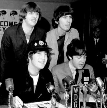 Featured on the Minnesota Historical Society’s Collections Up Close blog. Photo of a Beatles press conference at Minnesota's Metropolitan Stadium in 1965.
