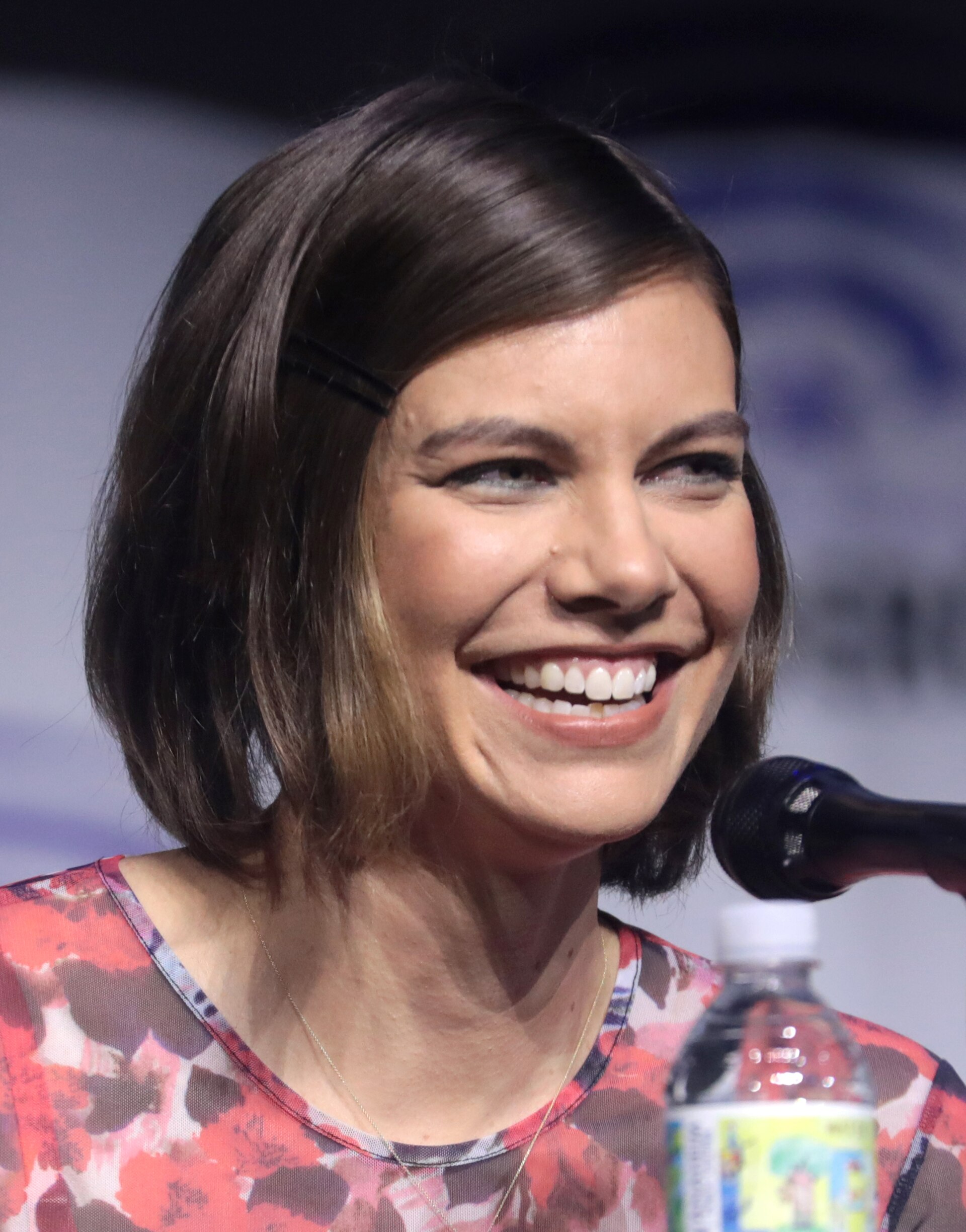 Lauren Cohan speaking at the 2023 WonderCon, for "The Walking Dead: Dead City", at the Anaheim Convention Center in Anaheim, California.