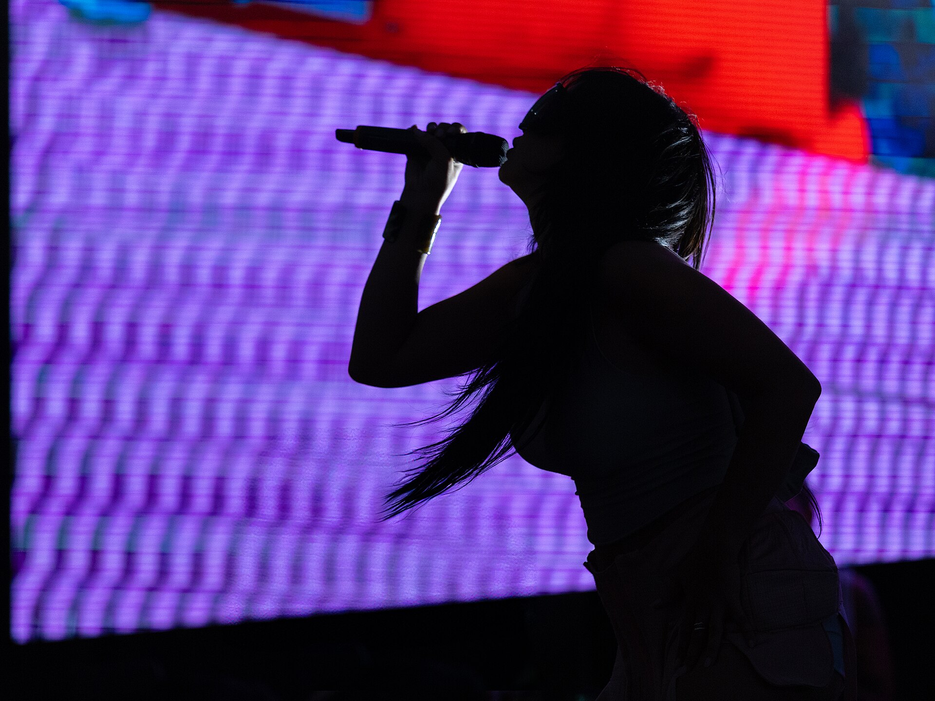 MJ Nebreda, Venezuelan-born and U.S.–based singer, producer, and DJ, took over the Puerta del Sol stage on Saturday, July 5, during Madrid Pride 2025. Known for her bold fusion of 