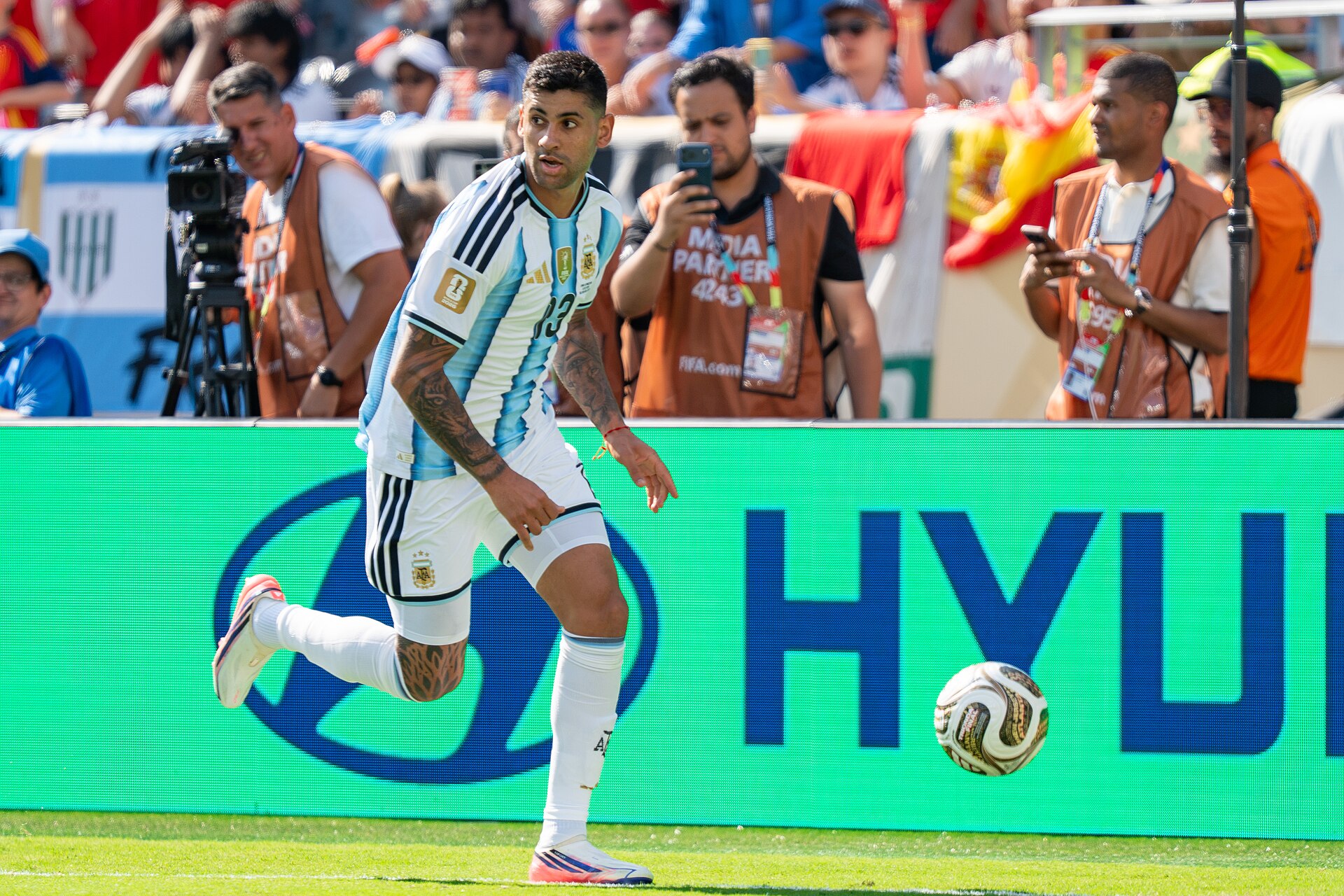 Cristian Romero during Argentina vs Spain at the 2026 FIFA World Cup Final