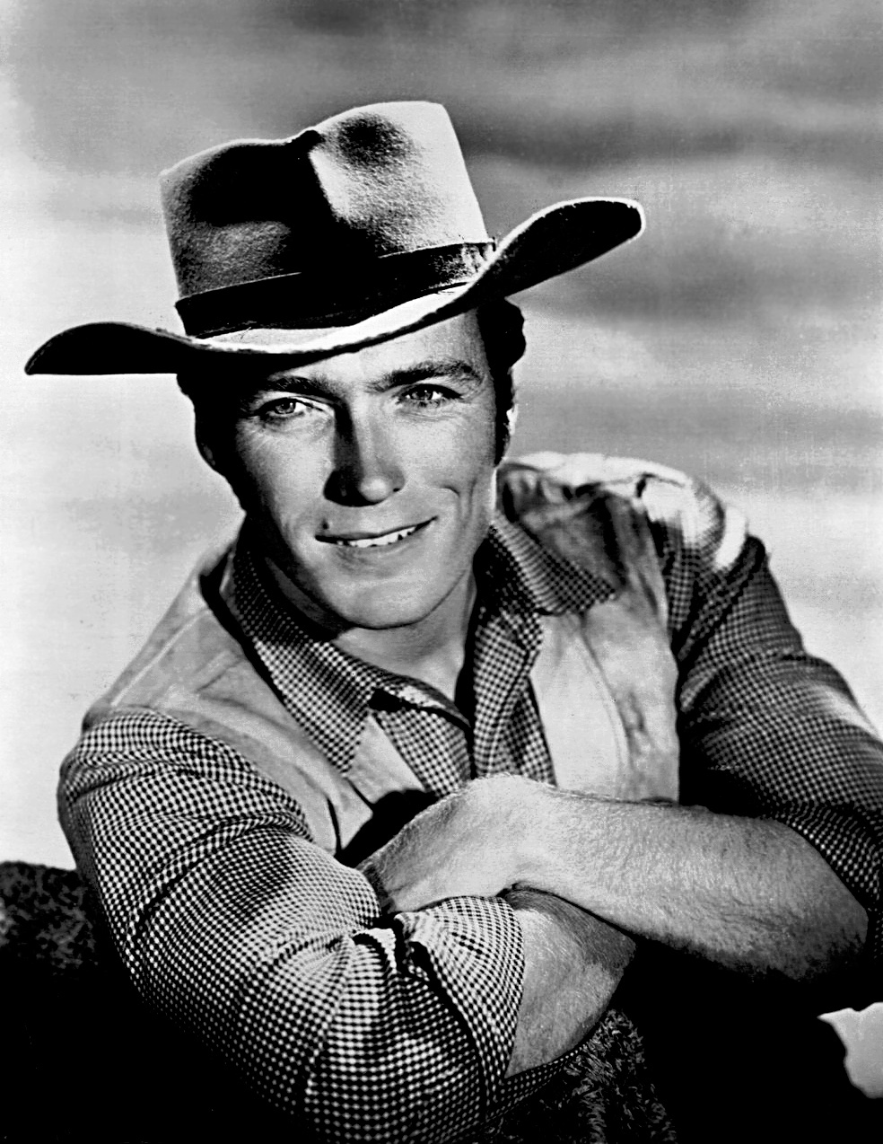 Original publicity photo of Clint Eastwood for Rawhide.