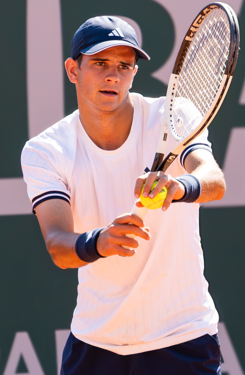 Rafael Jodar prepares to serve during his second round match with James Duckworth at Roland Garros 2026
