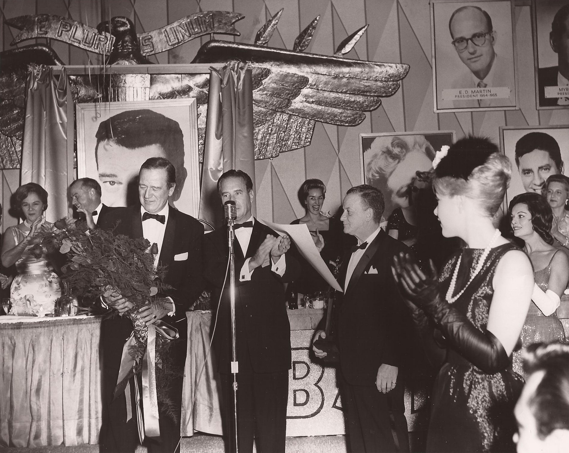 Mr. John Wayne after being presented the Star of the Year Award by George Kerasotes