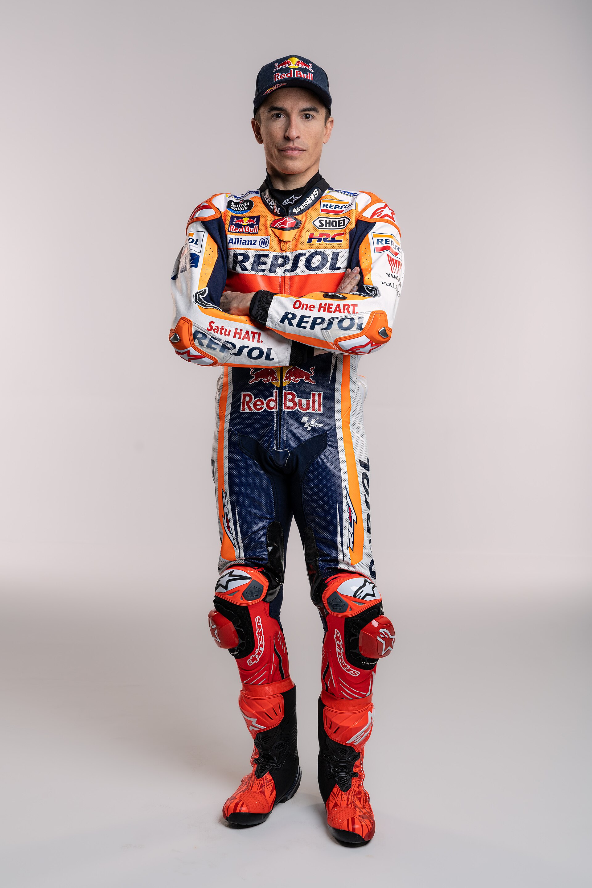 Marc Márquez during the official Repsol Honda photoshoot in 2022