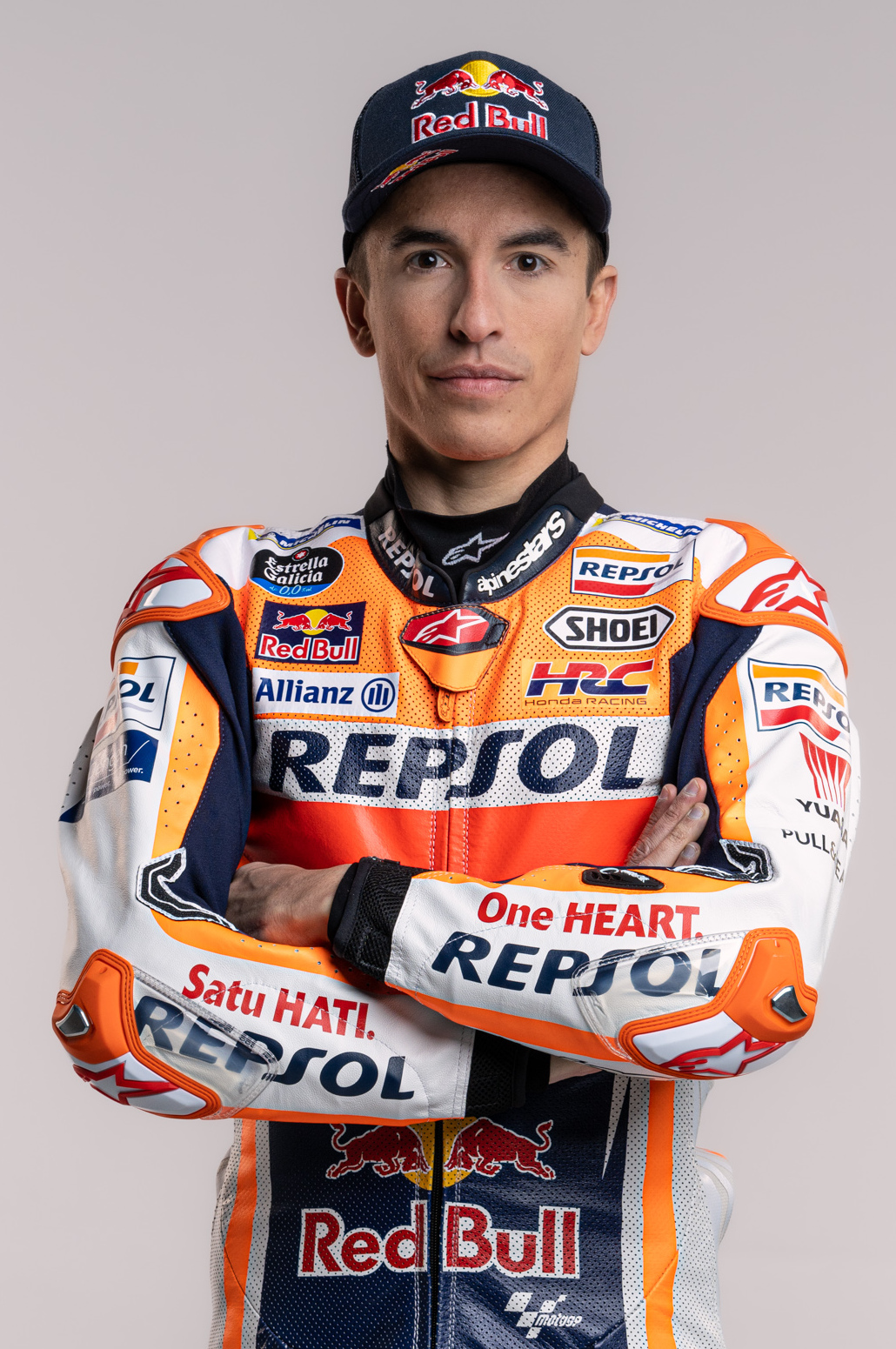 Marc Márquez during the official Repsol Honda photoshoot in 2022
