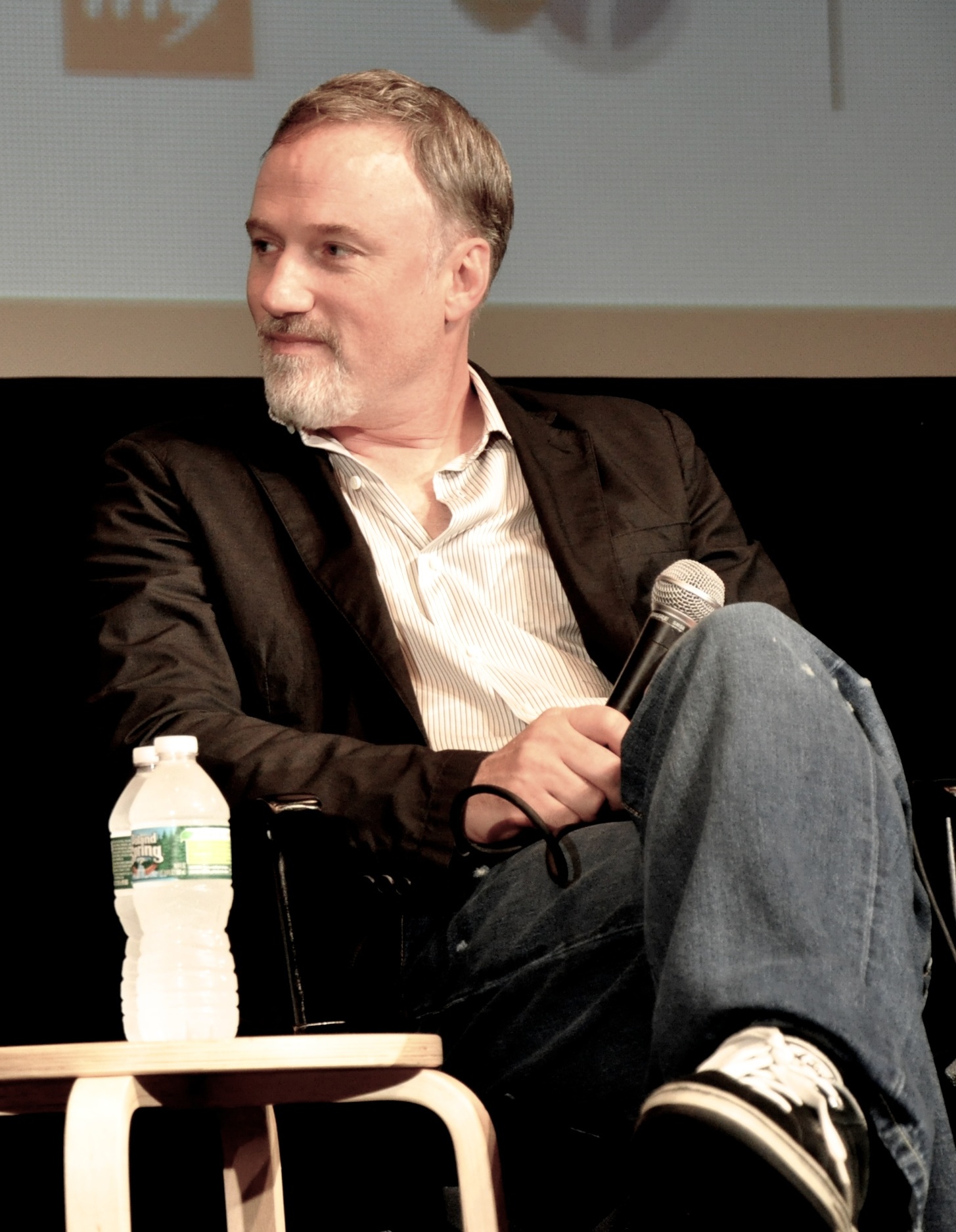 Film director David Fincher at the premiere of The Social network at the New York Film Festival. September 24, 2010.