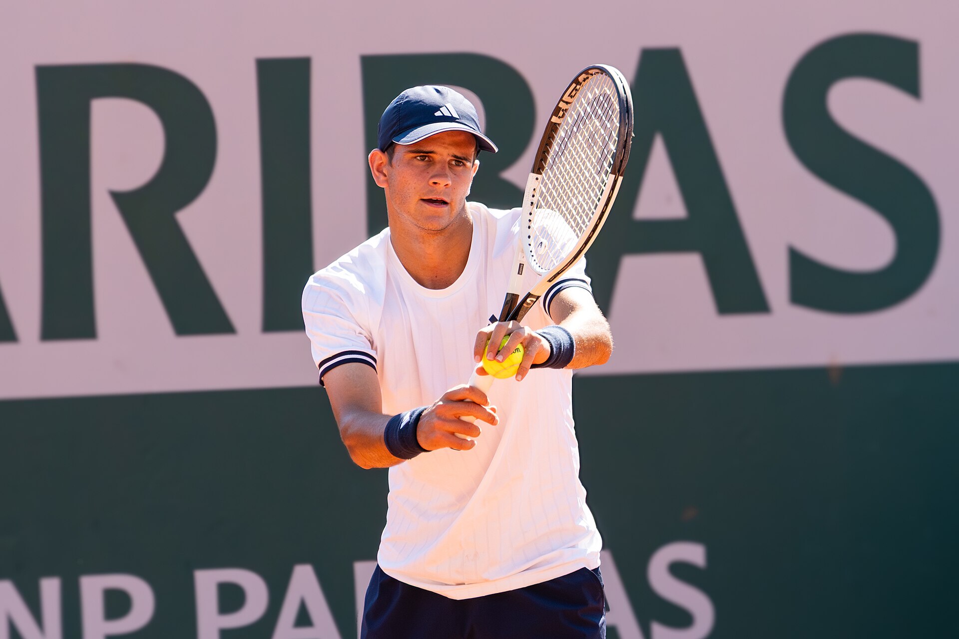 Rafael Jodar prepares to serve during his second round match with James Duckworth at Roland Garros 2026
