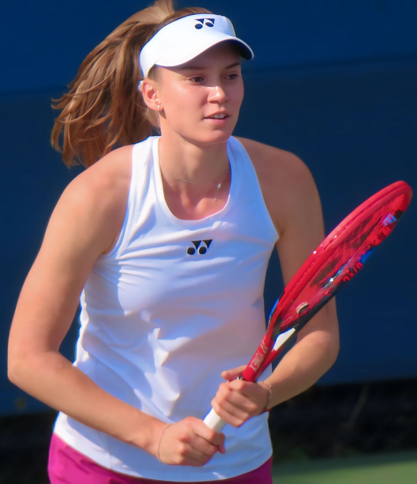 Elena Rybakina practicing at US Open 2024