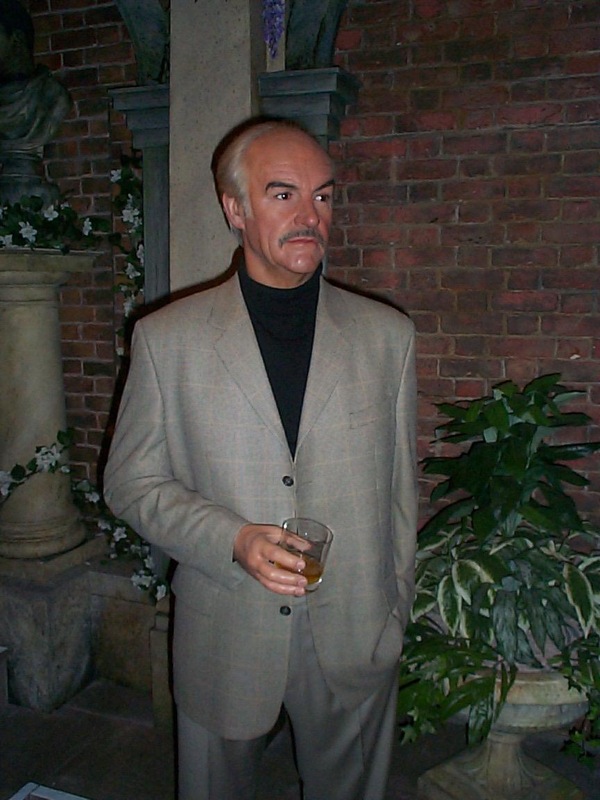 Sean Connery wax figure at Madame Tussauds London.