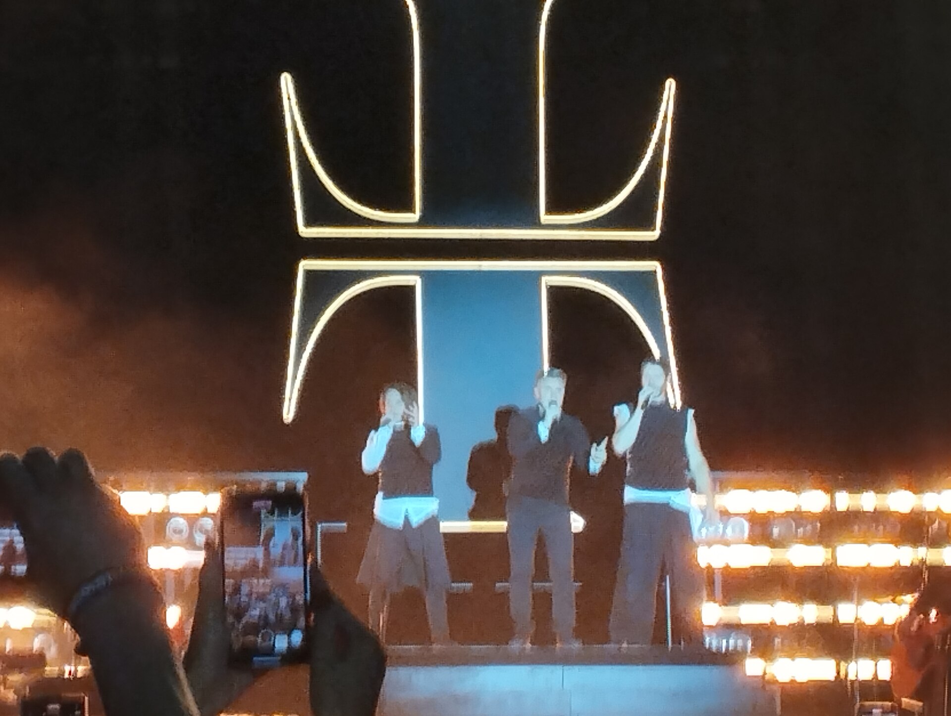 Take That performing in Trani (Apulia, Italy) during the This Life Under The Stars European Tour (11 July 2024)