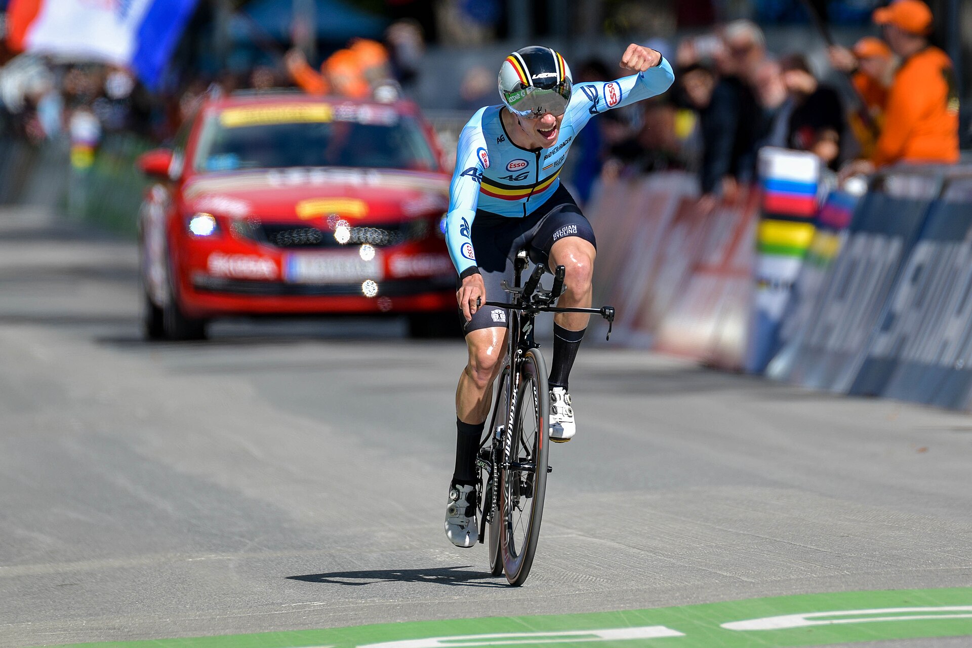 2018 UCI Road World Championships Innsbruck/Tirol Men Juniors Individual Time Trial. Picture shows: Remco Evenepoel (BEL)