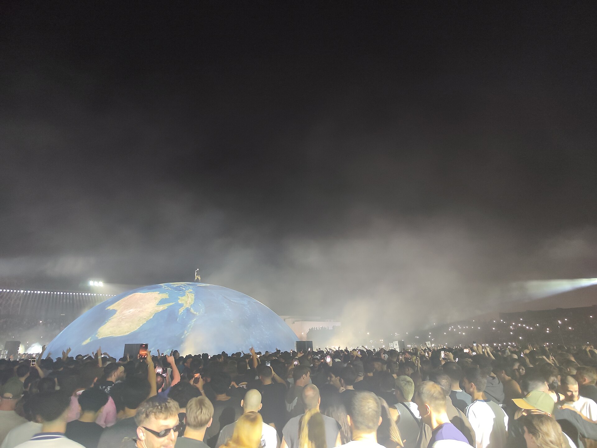 Ye (f.k.a. Kanye West) performing in Eagle Stadium (Tirana, Albania) on 11 July 2026.